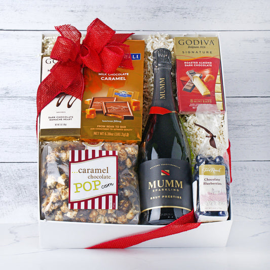 California Sparkling Wine & Chocolate Gift Basket