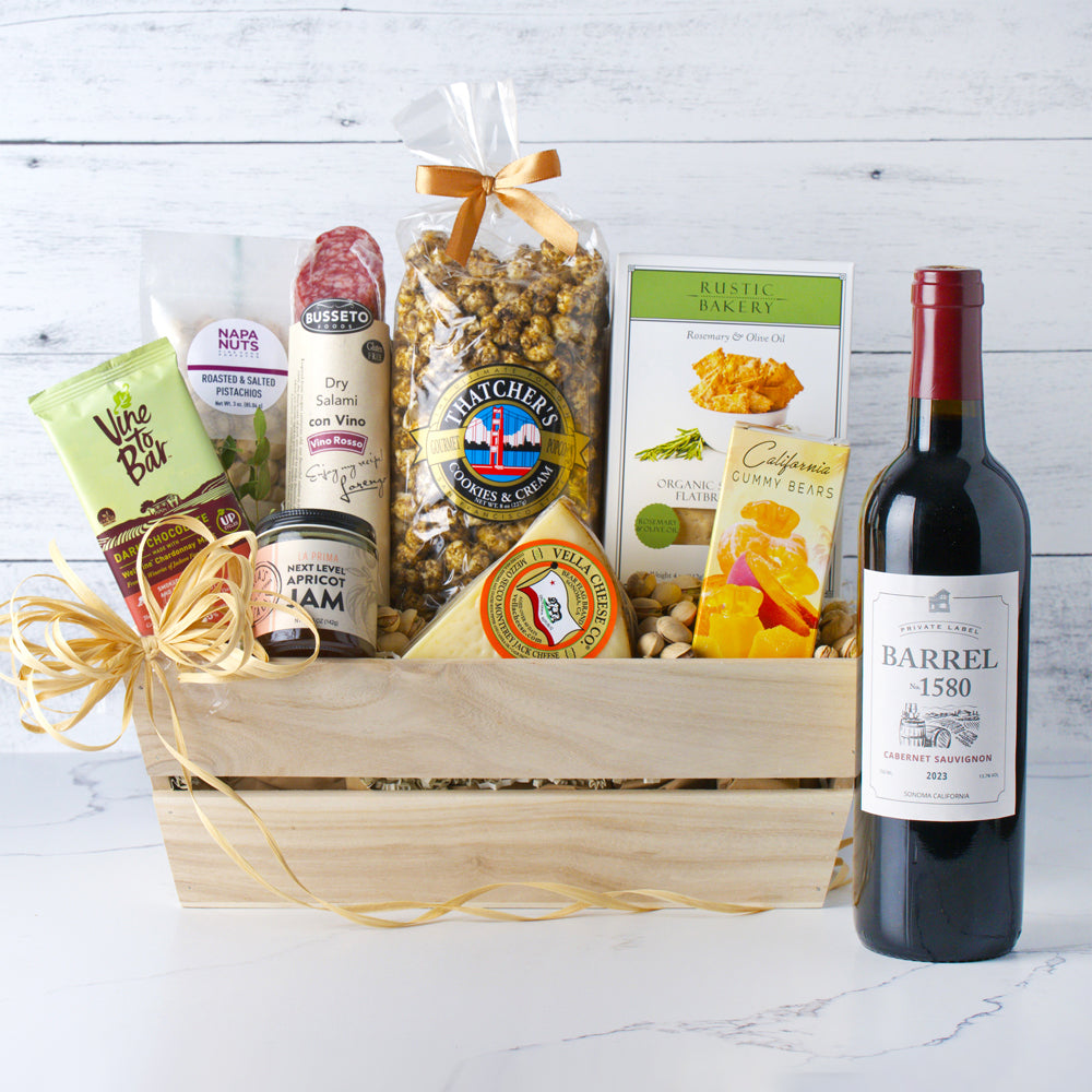 Vineyard Gourmet Indulgence Wine Gift Basket